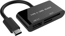 Kaardilugeja Gembird UHB-CR3-02, USB-C, must