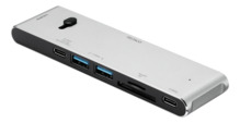 USB-C dokkimisjaam Deltaco USBC-HDMI21, USB-C, HDMI, DisplayPort, USB-A