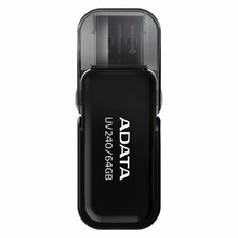 USB mälupulk Adata UV240 AUV240-64G-RBK, USB 2.0, 64GB, must