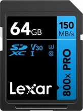 Mälukaart Lexar Professional 800x LSD0800P064G-BNNNG, SDXC, UHS-I, 64GB