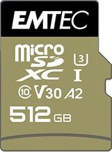Mälukaart Emtec ECMSDM512GXC10SP microSDXC, 512GB