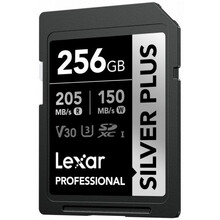 Mälukaart Lexar SDXC Professional SILVER Plus, UHS-I, U3, 256GB