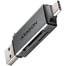 Kaardilugeja Axagon CRE-DAC, USB 3.2 Gen 1, Type-C ja Type-A, 2 pesaga