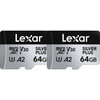 Mälukaart Lexar Professional SILVER Plus UHS-I, 64GB, 2tk