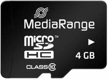 Mälukaart MediaRange MR956 Micro SDHC, CL10, 4GB