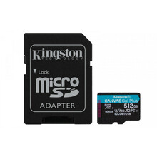 Mälukaart Kingston Canvas Go Plus, microSD, UHS-I, CL10, 64GB