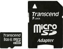 Mälukaart Transcend microSDHC, CL10, 8GB