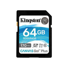 Mälukaart Kingston Canvas Go Plus SDG3, SDXC, UHS-I, CL10, 64GB