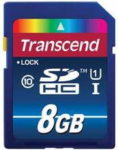 Mälukaart Transcend SDHC, UHS-I, CL10, 8GB