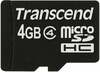 Mälukaart Transcend TS4GUSDC4, microSDHC, CL4, 4GB