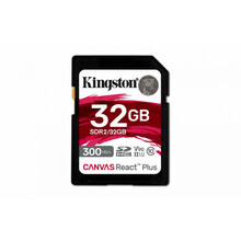 Mälukaart Kingston Canvas React Plus SDR2, SDHC, UHS-II, CL10, 32GB