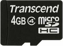 Mälukaart Transcend TS4GUSDC4, microSDHC, CL4, 4GB