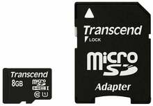 Mälukaart Transcend MicroSDHC, UHS-I, CL10, 8GB