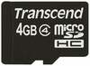 Mälukaart Transcend microSDHC, CL4, 4GB