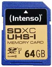 Mälukaart Intenso SDXC UHS-I, 64GB, CL10 3421490