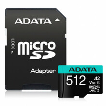 Mälukaart Adata Premier Pro AUSDX512GUI3V30SA2-RA1, microSDXC, UHS-I, CL10, 512GB