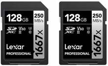 Mälukaart Lexar SDXC Professional 1667X UHS-II U3, 128GB, 2tk