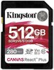 Mälukaart Kingston Canvas React Plus SDR2V6, SDXC, UHS-II, V60, 512GB