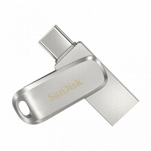 USB mälupulk SanDisk Ultra Dual Drive Luxe SDDDC4-256G-G46, USB-C, 128GB, hõbe