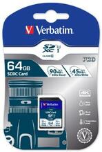 Mälukaart Verbatim SDXC Pro 47022, UHS-I, CL10, 64GB