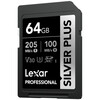 Mälukaart Lexar SDXC Professional SILVER Plus LSDSIPL064G-BNNNG, UHS-I, CL10, 64GB