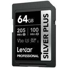 Mälukaart Lexar SDXC Professional SILVER Plus LSDSIPL064G-BNNNG, UHS-I, CL10, 64GB