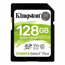 Mälukaart Kingston Canvas Select Plus SDS2, SDXC, UHS-I, CL10, 128GB