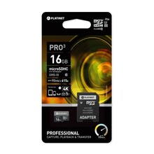 Mälukaart Platinet MicroSD, UHS-III, CL10, 16GB