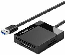 Kaardilugeja Ugreen CR125, USB 3.0, 1m, must
