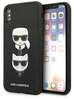 Telefoniümbris Karl Lagerfeld Saffiano Karl&Choupette Head KLHCPXSAKICKCBK, Apple iPhone X/XS, must