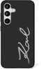 Telefoniümbris Karl Lagerfeld Silicone Metal Signature Logo, Samsung Galaxy S25, must