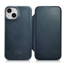 Telefoniümbris iCarer CE Oil Wax Premium Leather, Apple iPhone 14 Plus, sinine