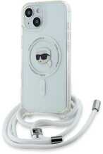 Karl Lagerfeld Crossbody IML Karl Head MagSafe ümbris KLHMP15SHCKHNT, iPhone 13/14/15, läbipaistev