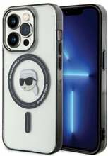 Telefoniümbris Karl Lagerfeld KLHMP15XHKHNOTK IML Karl`s Head MagSafe, Apple iPhone 15 Pro Max, läbipaistev