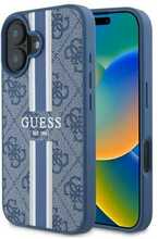Telefoniümbris Guess 4G Printed Stripes MagSafe, Apple iPhone 16, sinine
