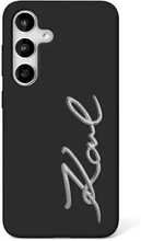 Telefoniümbris Karl Lagerfeld Silicone Metal Signature Logo, Samsung Galaxy S25, must