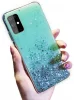 Telefoniümbris Fusion Accessories Glue Glitter Back Case, Apple iPhone 11, roheline