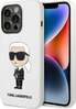 Telefoniümbris Karl Lagerfeld Silicone Ikonik KLHCP14LSNIKBCH, Apple iPhone 14 Pro, valge