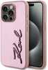 Telefoniümbris Karl Lagerfeld Wrinkled PU Signature Logo, Apple iPhone 15 Pro, roosa