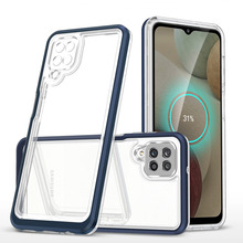 Telefoniümbris 3in1 Frame Gel Hurtel, Samsung Galaxy A22 4G, sinine, läbipaistev