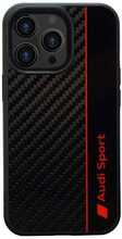 Telefoniümbris Audi Carbon Fiber Stripe AUS-TPUPCIP13PM-R8/D1-BK, Apple iPhone 13 Pro Max, must