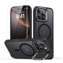 Telefoniümbris ESR Classic Hybrid Kickstand Halolock MagSafe, Apple iPhone 16 Pro Max, läbipaistev musta raamiga
