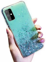 Telefoniümbris Fusion Accessories Glue Glitter Back Case, Apple iPhone 11, roheline