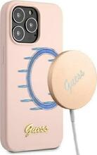 Silikoonümbris Guess GUHMP13LLSLMGLP, Apple iPhone 13 Pro/13, heleroosa