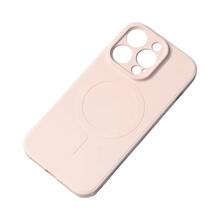 Silikoonümbris HURTEL, Apple iPhone 15 Plus, MagSafe, kreemjas