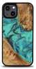 Telefoniümbris Bewood Unique Turquoise, Apple iPhone 15 Plus, türkiis/must