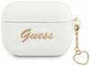 Kõrvaklappide ümbris Guess GUAPLSCHSH Silicone Charm Heart Collection, Apple AirPods Pro, valge