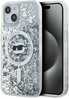 Telefoniümbris Karl Lagerfeld Liquid Glitter Choupette Head MagSafe KLHMP14SLGCHSGH, Apple iPhone 14/15/13, läbipaistev