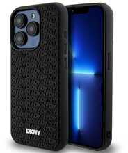 Telefoniümbris DKNY Hardcase 3D Rubber Repeat Pattern DKHCP15L3DRPWK, Apple iPhone 15 Pro, must