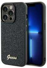 Guess Disco Metal Script GUHCP14LPMSDGSK ümbris, Apple iPhone 14 Pro, must